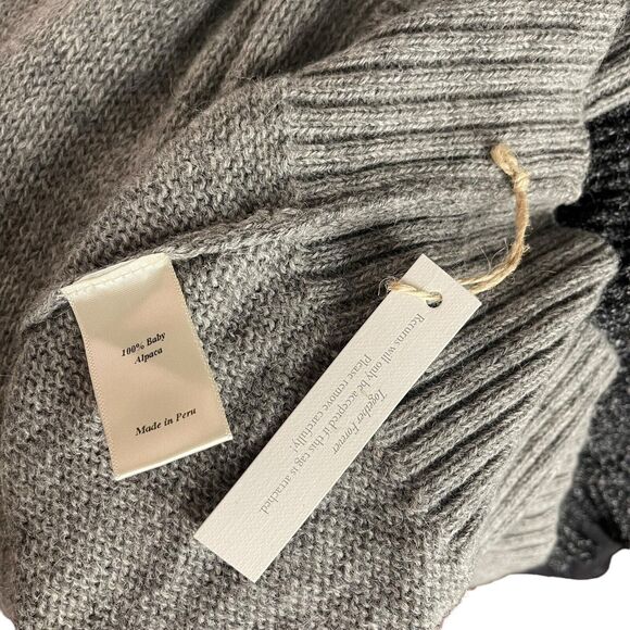 Christy Dawn XL The Elsie Cardigan Opal Knit Gray Baby Alpaca NWT Sweater - Picture 4 of 9